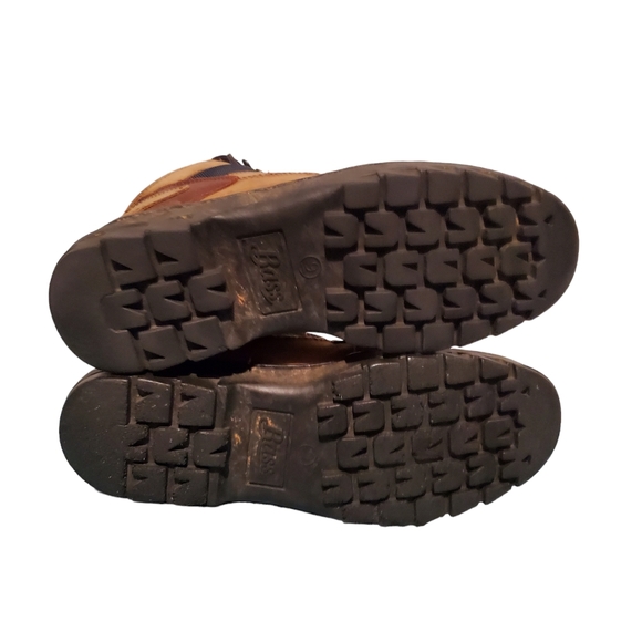 G.H. Bass & Co. Brown Leather Moc-Toe Combat Ankle Boots Men's Size 9 - Picture 5 of 6